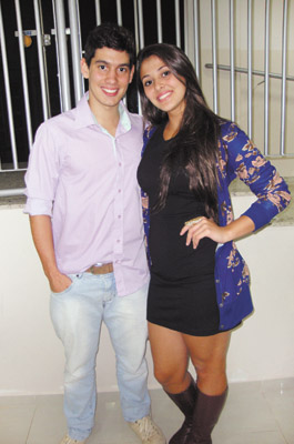 Belo par no Municipal:  Gabriel Rodrigues  (Sub-20 da Francana) e  Mariana Nogueira