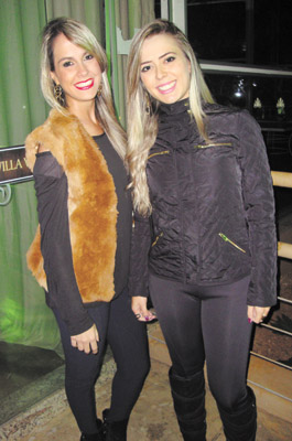 Na night: as amigas Rita Pucci e Aline Blanco