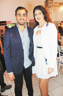 Gabriel Araújo e Patrícia Diniz em noite fashion