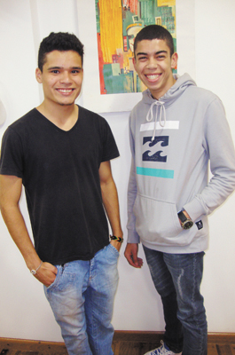Na Pinacoteca: Murilo  Molinar e Lucas Portinely