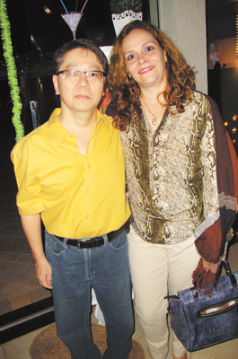 Celso Sakamoto-Regina  em festa na Vila Hípica