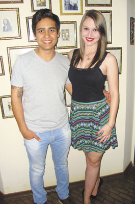 Metades que se  completam: Caio Villar  e Ana Flávia Sartori.