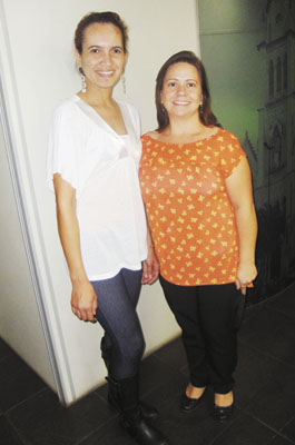 Dois encantos, duas  queridas: Rose Alves e  Jeovana Souza (da VOSF)