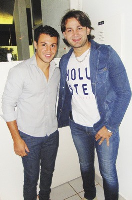 Em noite fashion:  gatos Guilherme Morais  e Lucian Barbosa