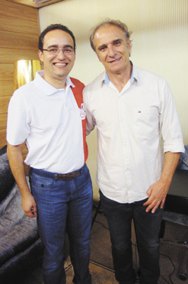 André Melo e Michel Zamorano Cury (hoje  aniversariando)