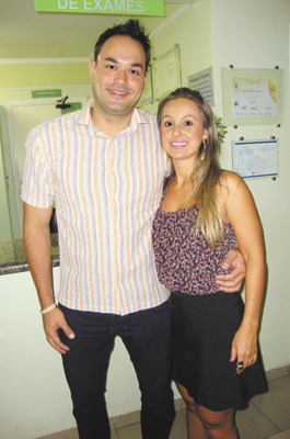 Em evento Unimed: casal  Rodrigo I. Faggioni-Marina