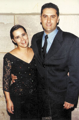 Irmãos: Célia (voltou  a morar em Serra Negra)  e César Bertoni