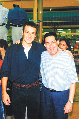 Eu com Rodrigo Faro. E com novidade para os homens