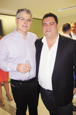 Em concorrido coquetel  na Unimed: Ulisses  Gianecchini e Sérgio Hallak