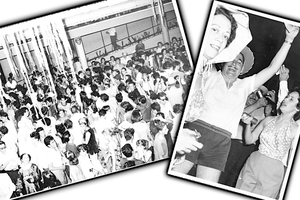 Até alguns anos atrás, Franca tinha bailes de Carnaval e matinês nos salões da saudosa AEC-Centro, Clube de Campo, Internacional, Clube dos Bagres, Luiz Gama, entre outros. E tudo foi acabando, só restando as recordações. Hoje, mais dois flagrantes daquel