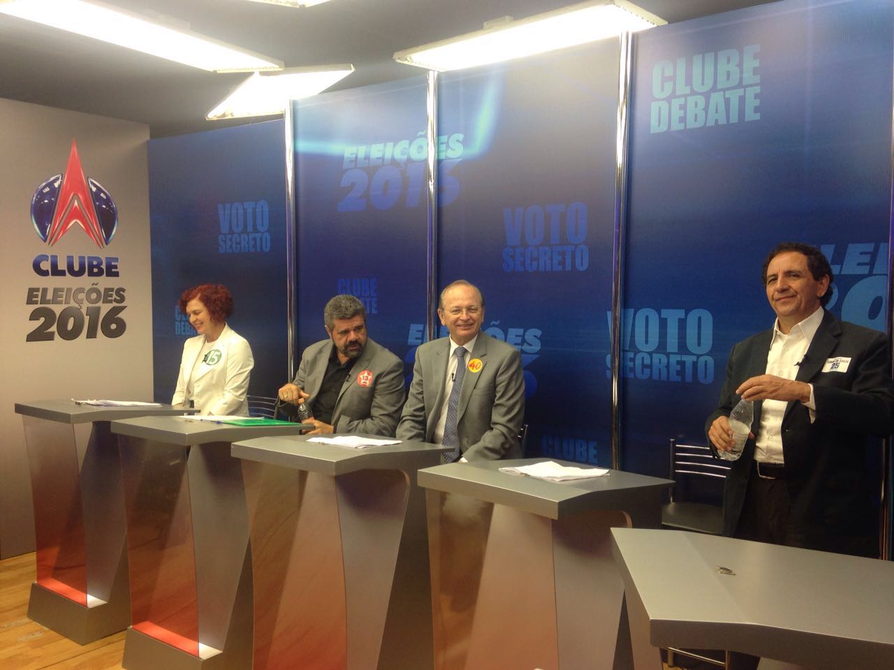 Na semana passada os mesmo candidatos se enfrentaram na Band, TV Clube