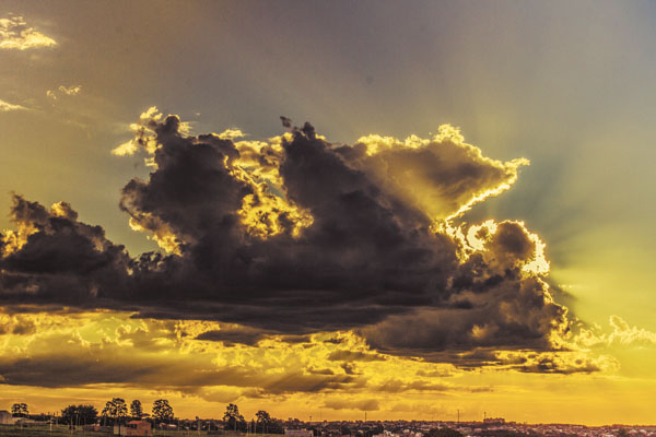 Entardecer em Franca. 