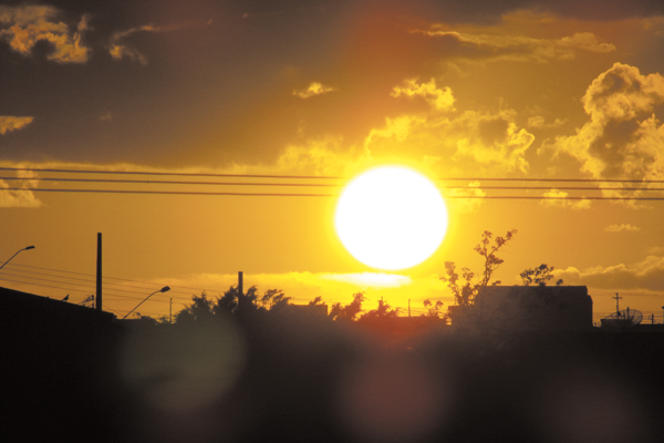 Belíssimo entardecer.