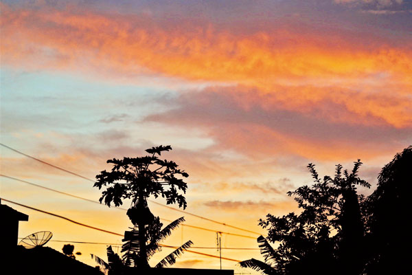 Entardecer em Franca.