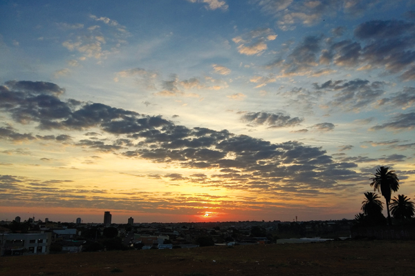 Entardecer dia desses em Franca