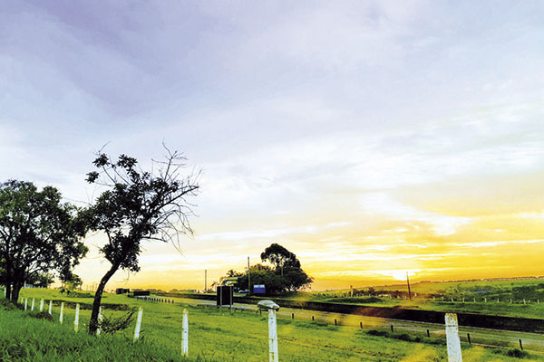 Final de tarde em Franca: tranquilidade e belezas naturais