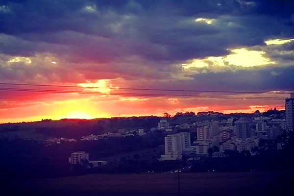 Lindo entardecer em Franca...