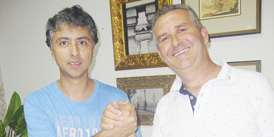 Marco Aurélio Cunha e Paulo Sampaio (de Rotary Club Franca Imperador)