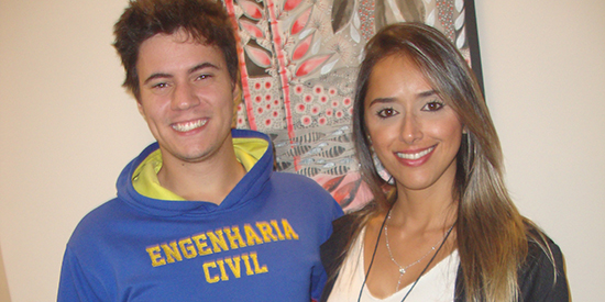 Quase engenheiros civis (pela Uni-Facef): Lucas Piveta e Érika Domingues.