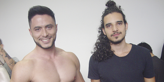 Modelos Paulo Júnior e Felipe Castro no chá pró Berçário Dona Nina