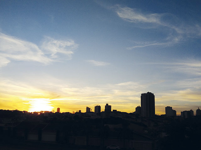 Entardecer em Franca...