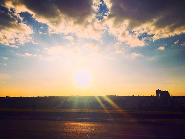 Belo entardecer em Franca...