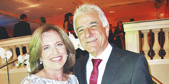 Casal Dorival Mourão Filho Rosângela. Ele preside a Acif.