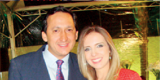 Casal Rodrigo Henrique Oliveira - Nanda Bel (ela integrou o júri do Miss Franca/18)