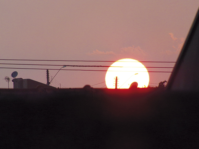 O sol se despede de mais um dia...