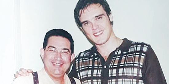 Eu com o galã (hoje no SBT) Dalton Vigh (já esteve em Franca)