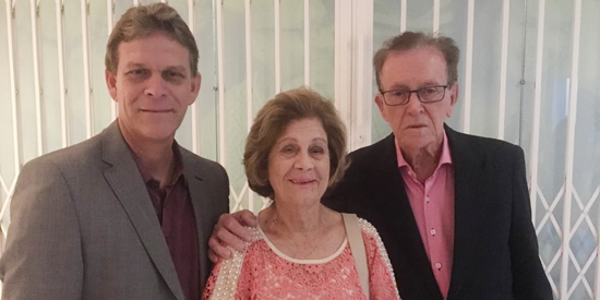 Pedro Lancha com os pais Isis Olivito e José Lancha Filho