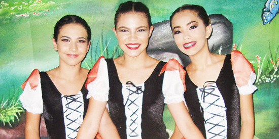 Bailarinas: Manuela Pedroza, Eduarda Souza e Luísa Imada