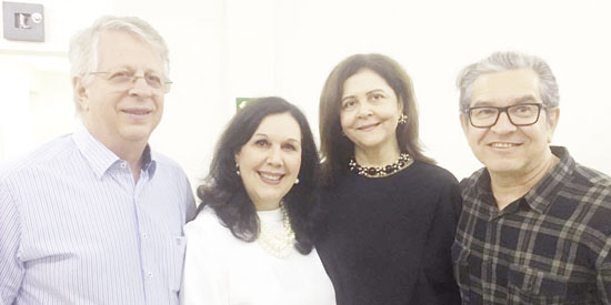 Lívia e Hélio Franchini, a juíza Julieta Passeri e André Martins