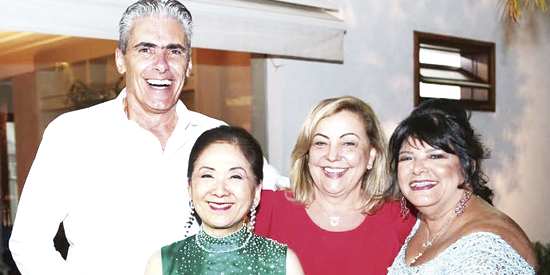 Mara e José Roberto Pereira Alvim, Chieko Aoki e LuizaHelena Trajano