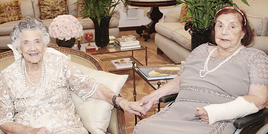 Zuleide Rodrigues (102 anos) e Luiza Trajano Donato