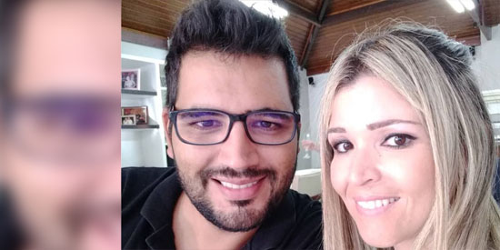 A dentista Maria Fernanda do Couto Rosa com o marido, futuro dentista, Léo Vaismenos