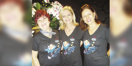 Jussara Figueiredo, Dalila Barini (pres. CVSF) e Vera Colmanetti no Café Colonial/19