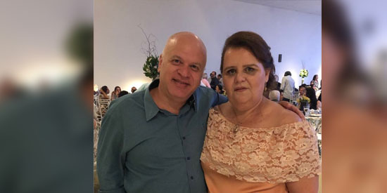 No jantar do Iansa, o empresário Ricardo Corrales, com Eliane Bonine