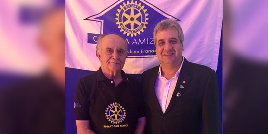 Toninho Magalhaes (pres. Rotary Club de Franca) e SILAS FUNARI, governador do Distrito 4540