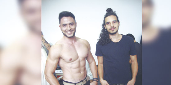 Nos camarins: os (colírios) modelos Paulo Júnior e Felipe Castro