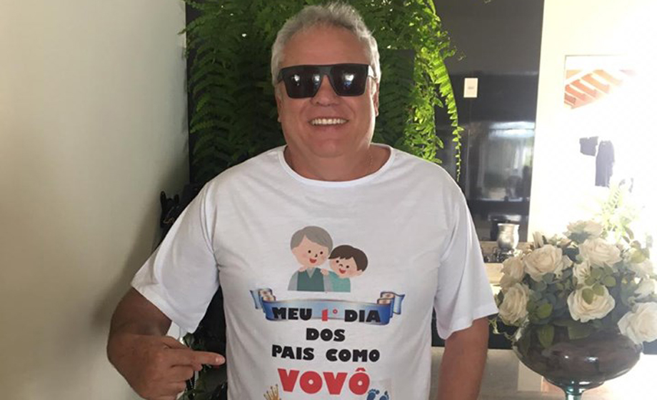 Feliz com a breve chegada do primeiro netinho Anthony está o empresário Lázaro Vieira Filho