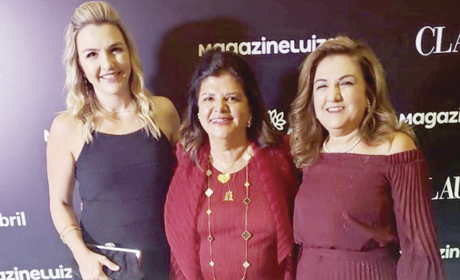 Flávia Bittar Garcia Faleiros, Luiza Helena Trajano e Dora Infante Bittar, na festa da Revista Cláudia