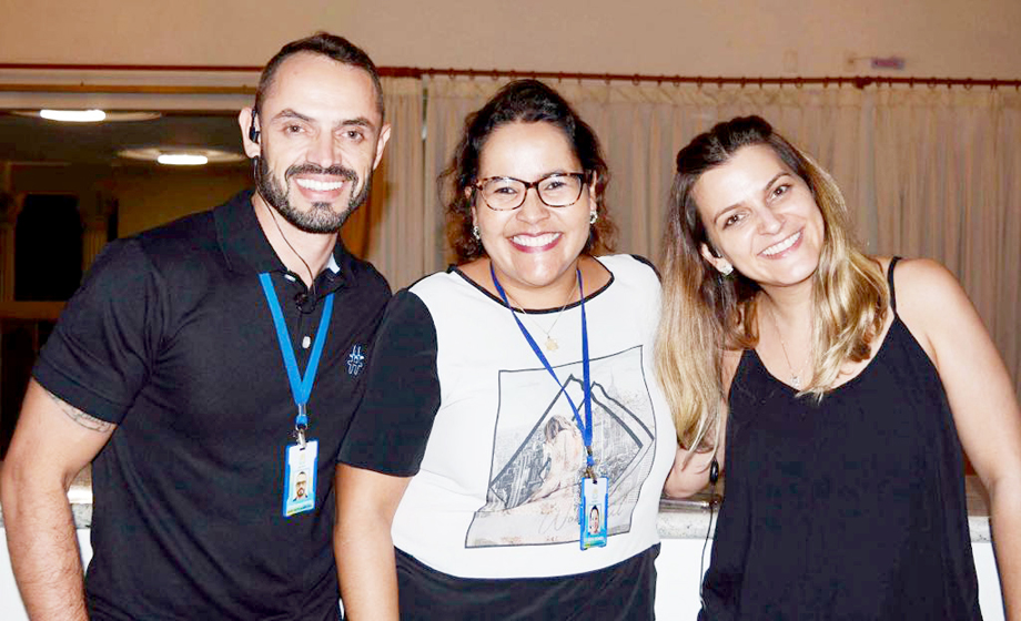 Jeferson Cordeiro, Corina Gomes e Camila Canesin formam a equipe de MKT da Apae, em click no Espaço Cedro