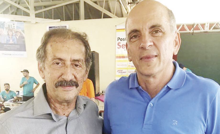 Em evento beneficente na região, Nilson Salomão (Unimed) e Tarciso Botto (Acif)