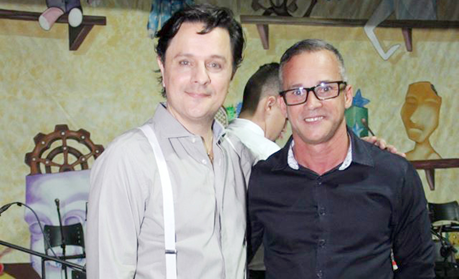 Maestro da OSF Nazir Bittar e o secretário de Cultura, Elson Boni