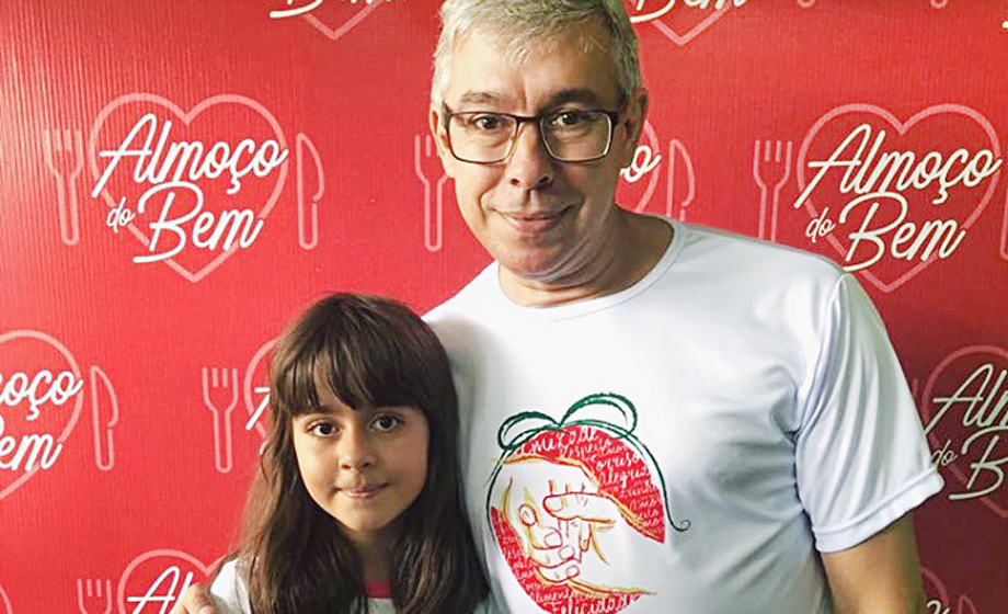 Empresário José Luis Monteiro e a filha Ana Luiza, no Almoço do Bem