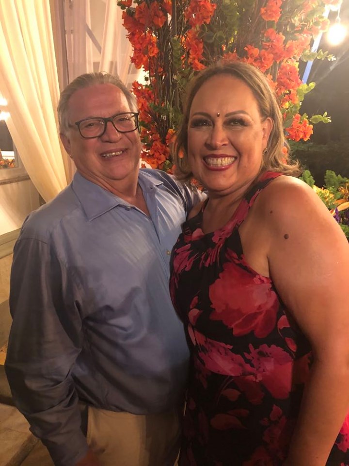 Queridos Marfam Abib e Cida, em badalada festa na fazenda Rockport, do casal Maria Helena e Humberto Coelho