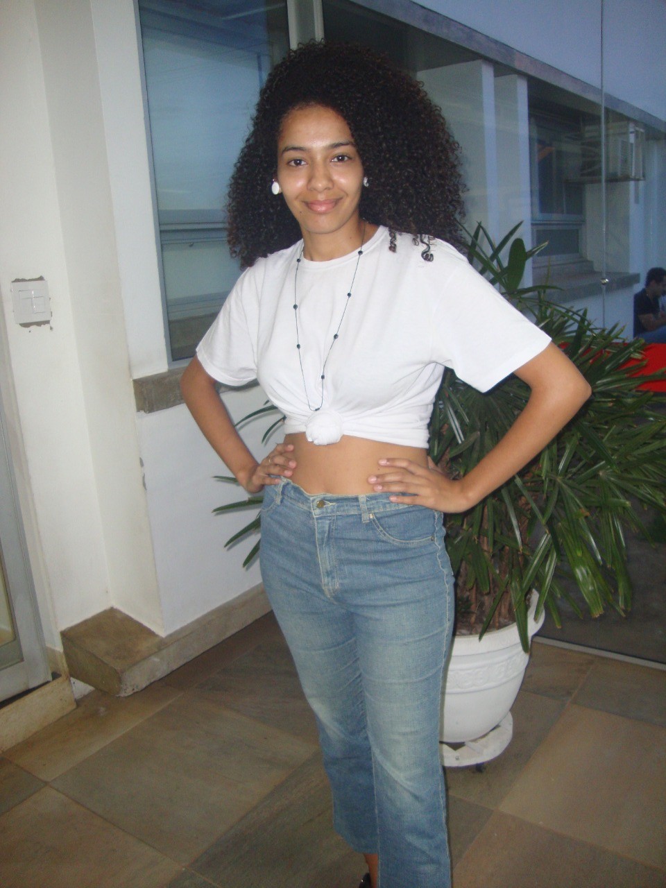 Antes da pandemia: Letícia Neiva prestigiando o teatro do Sesi.