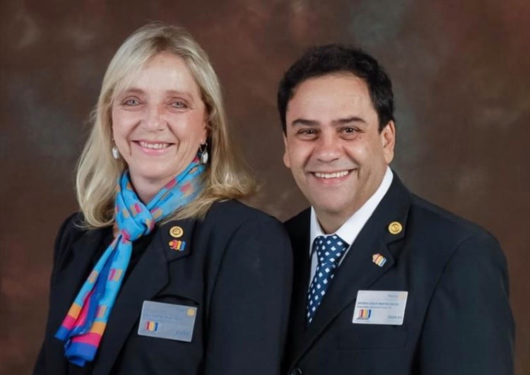Casal baluarte do Rotary Club Capital do Calçado e Rotary Club Franca Sul, Gislaine Cerissi e Antônio Carlos Martins Ribeiro