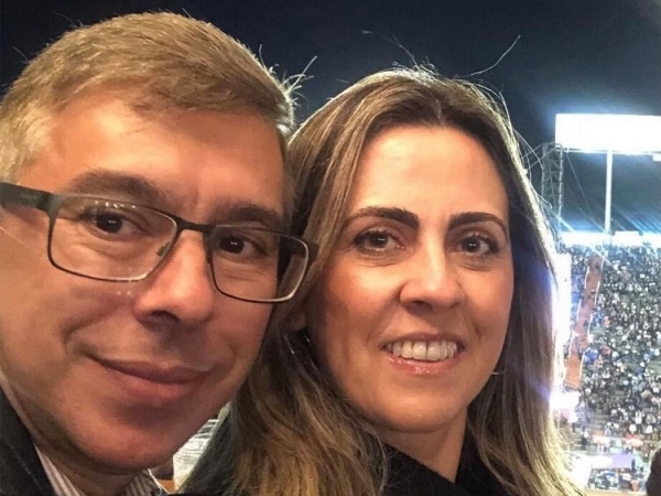 José Luís Monteiro e sua Gislaine Ferreira Almeida, médica cardiologista, chefe da UTI do Hospital São Joaquim/Unimed